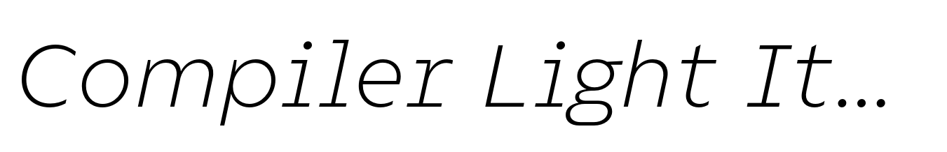 Compiler Light Italic